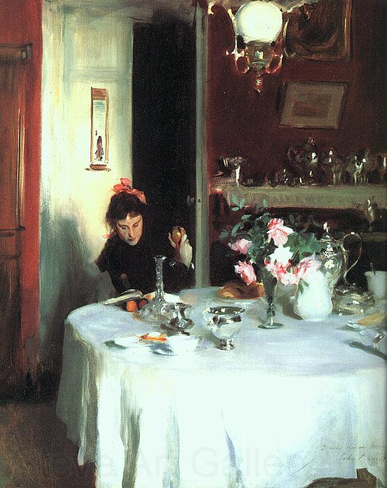 John Singer Sargent The Breakfast Table Norge oil painting art